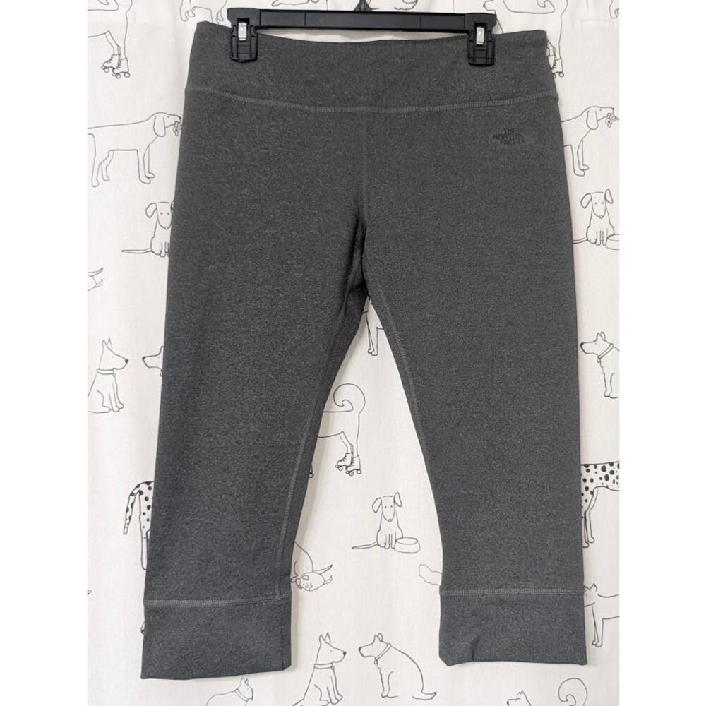 The North Face Womens Capri Yoga Leggings Athletic Large Heather Gray Sportswear